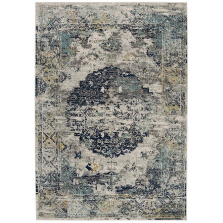 Safavieh 2 ft. 3 in. x 8 ft. Madison Contemporary Style Rectangle Rug - Light Grey & Blue MAD158F-28